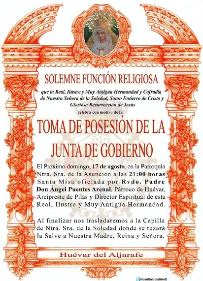 Toma de Posesión de la nueva Junta de Gobierno de la Hdad. de la ...